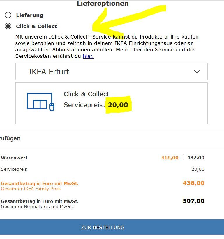 IKEA click and collect